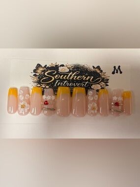 Southern Introvert Yellow French Tip Press-On Nails
